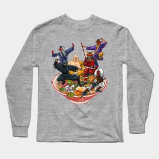 Warriors of Japanese culture on Ramen Long Sleeve T-Shirt